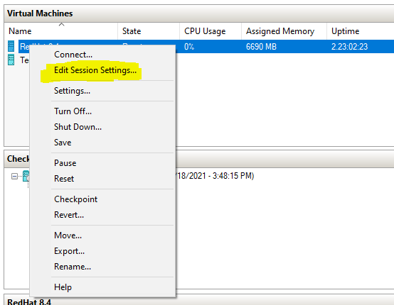 Reset ESM Settings